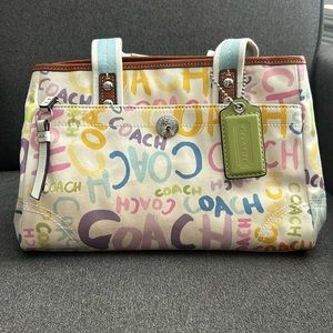 Colorful coach handbag